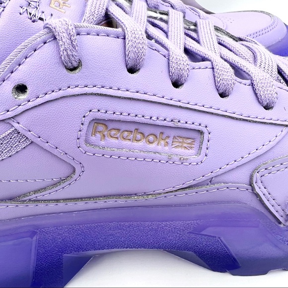 New Youth Reebok Classic Cardi B X Club C Crisp Purple Casual Sneakers 5 GX5027 - Picture 2 of 12
